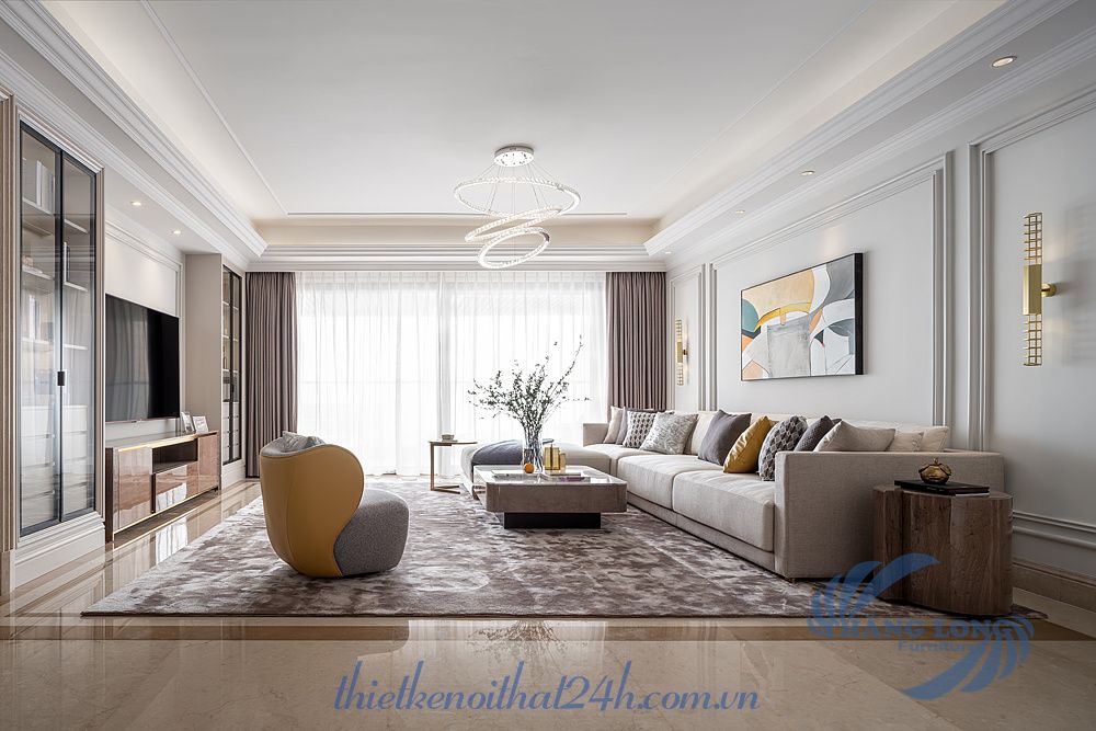 Ánh sáng và màu sắc hợp lý trong thiết kế nội thất phòng khách