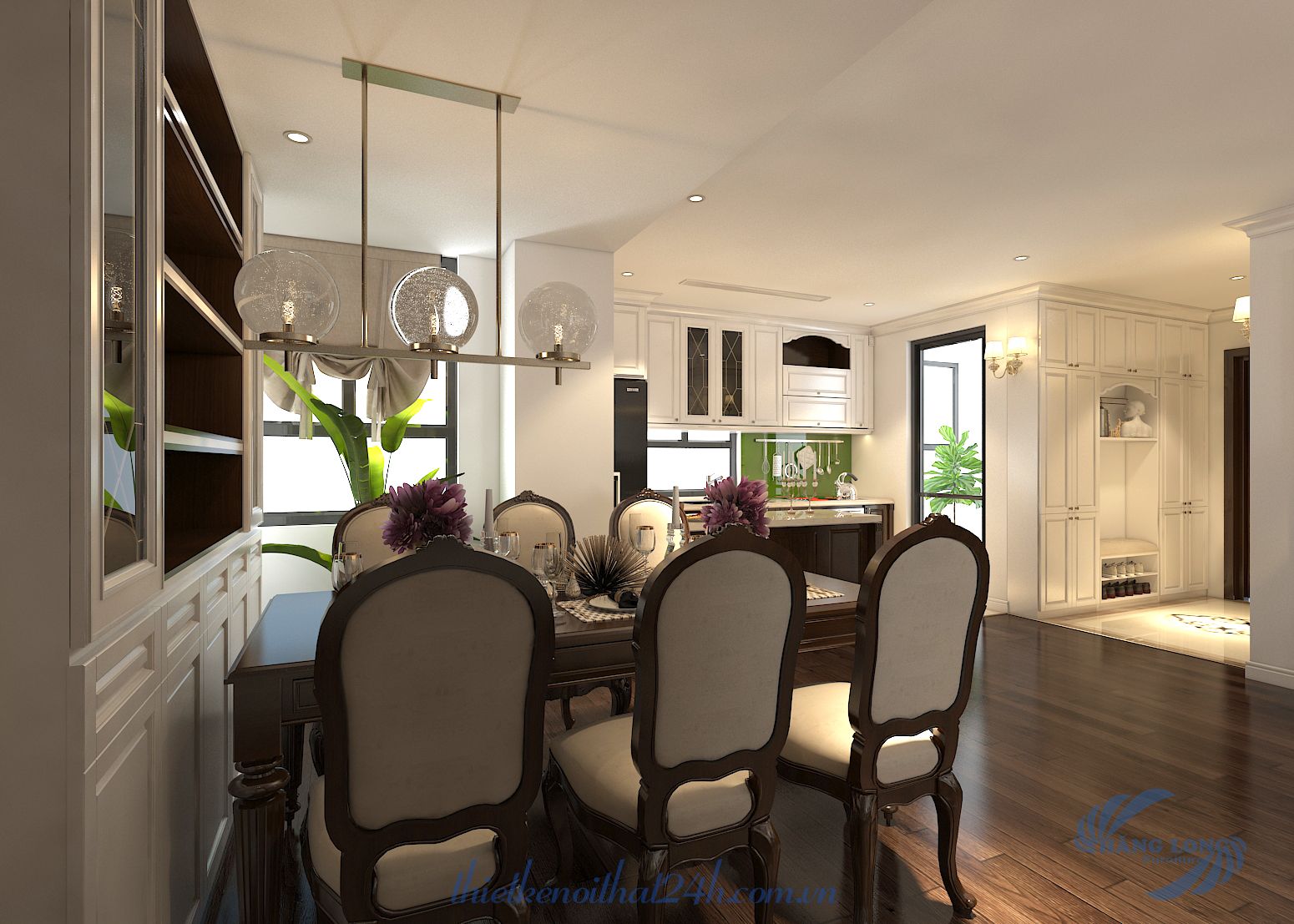 thiết kế nội thất chung cư phong cách tân cổ điển