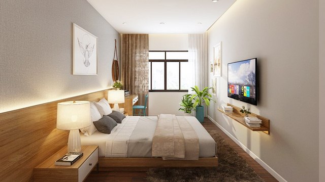 thiết kế nội thất chung cư 90m2 hot phòng ngủ master