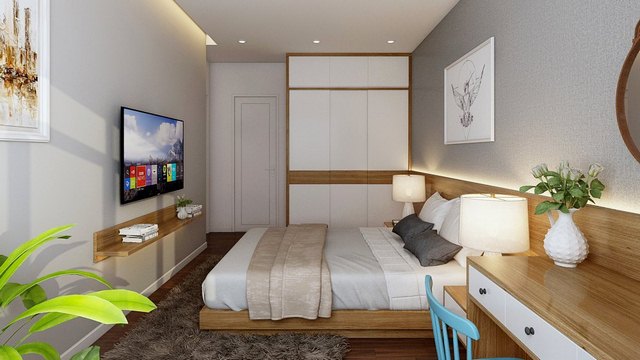 thiết kế nội thất chung cư 90m2 hot phòng ngủ lớn