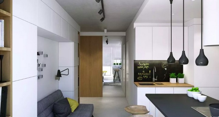 Thiết kế nội thất chung cư 2 phòng ngủ theo phong cách hiện đại đơn giản